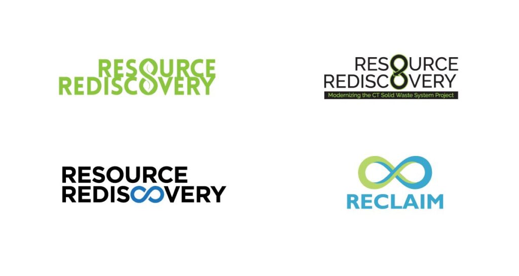 Early logo design concepts for Resource Rediscovery project